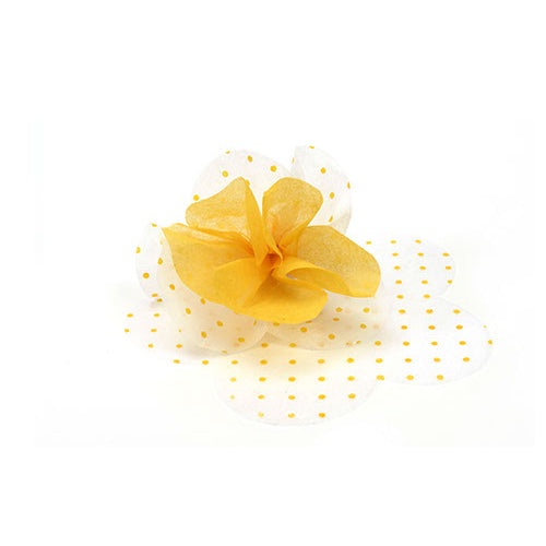 SILK PAPER GIALLO POIS FUSTELLATA FIORE | COD 2001