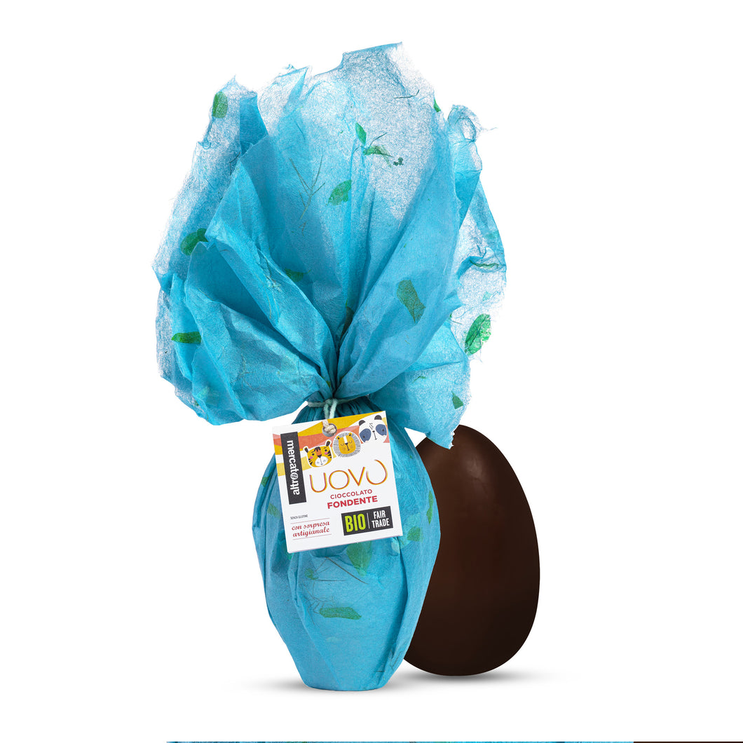 Uovo pasquale equosolidale cioccolato fondente biologico Altromercato
