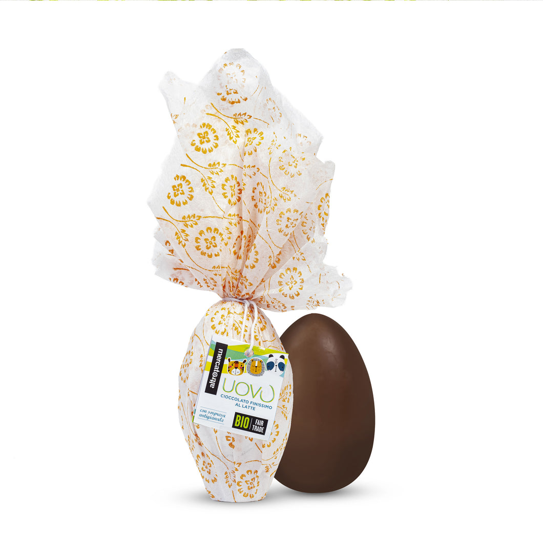 uovo di Pasqua Equosolidale Cioccolato al latte biologico 200g Altromercato